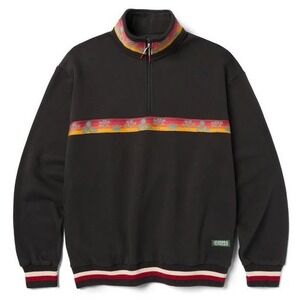 Parks Project Joshua Tree Quarter Zip Fleece Sweatshirt Black Mens Medium NWT